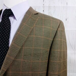 Club Room Macy's 44L Multicolor Houndstooth Suit Blazer Sport